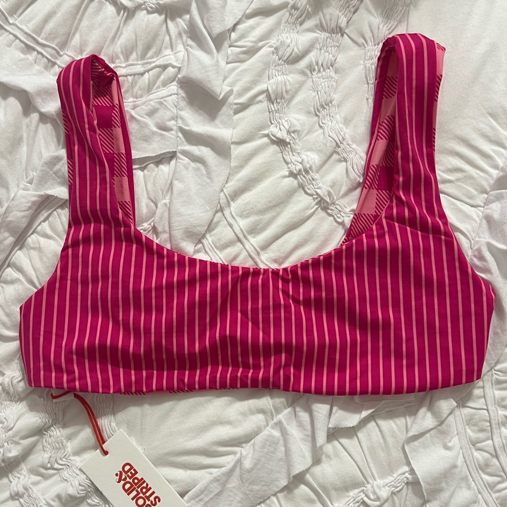 Solid And Striped Gingham Bikini Top - image 4